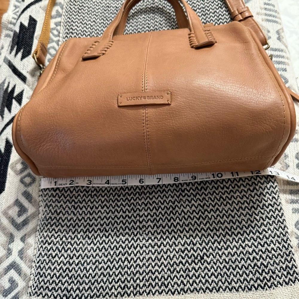 Lucky Brand Tan Leather Satchel - Picture 9 of 12
